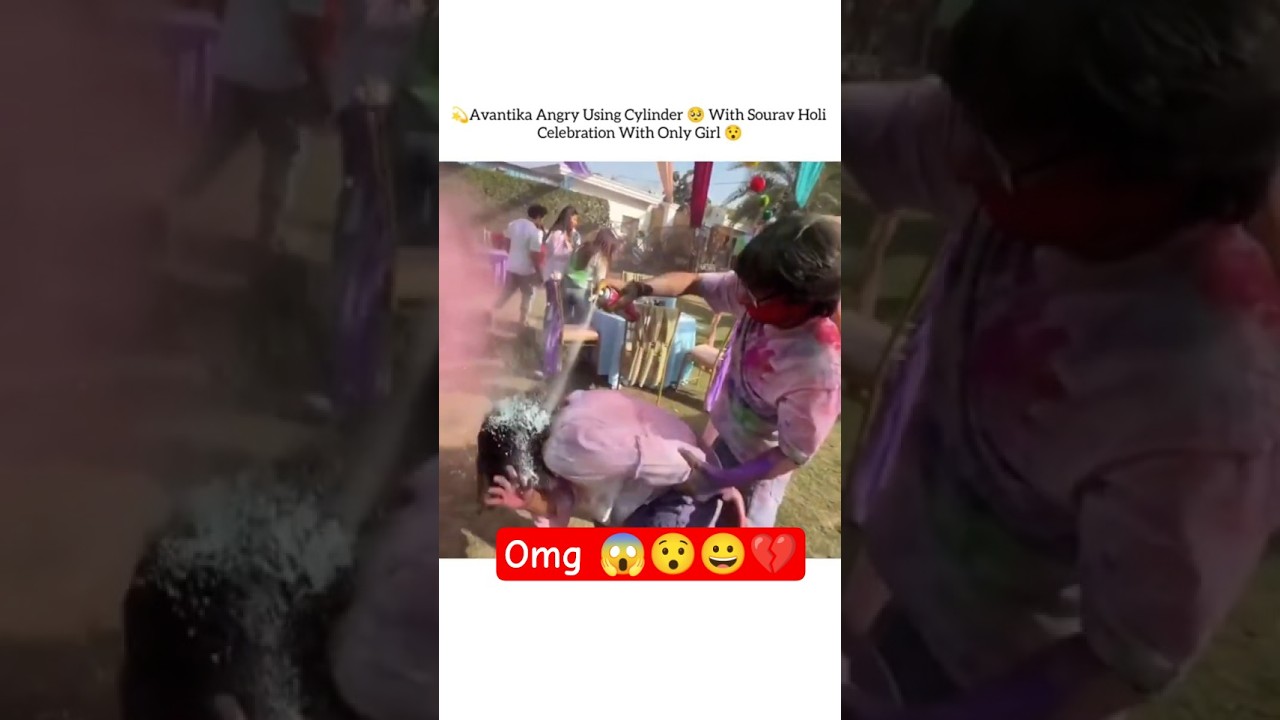 Avantika Reaction💔Sourav Playing Holi With Others Girl😳💀@souravjvlogs#souravjoshivlogs#avantika