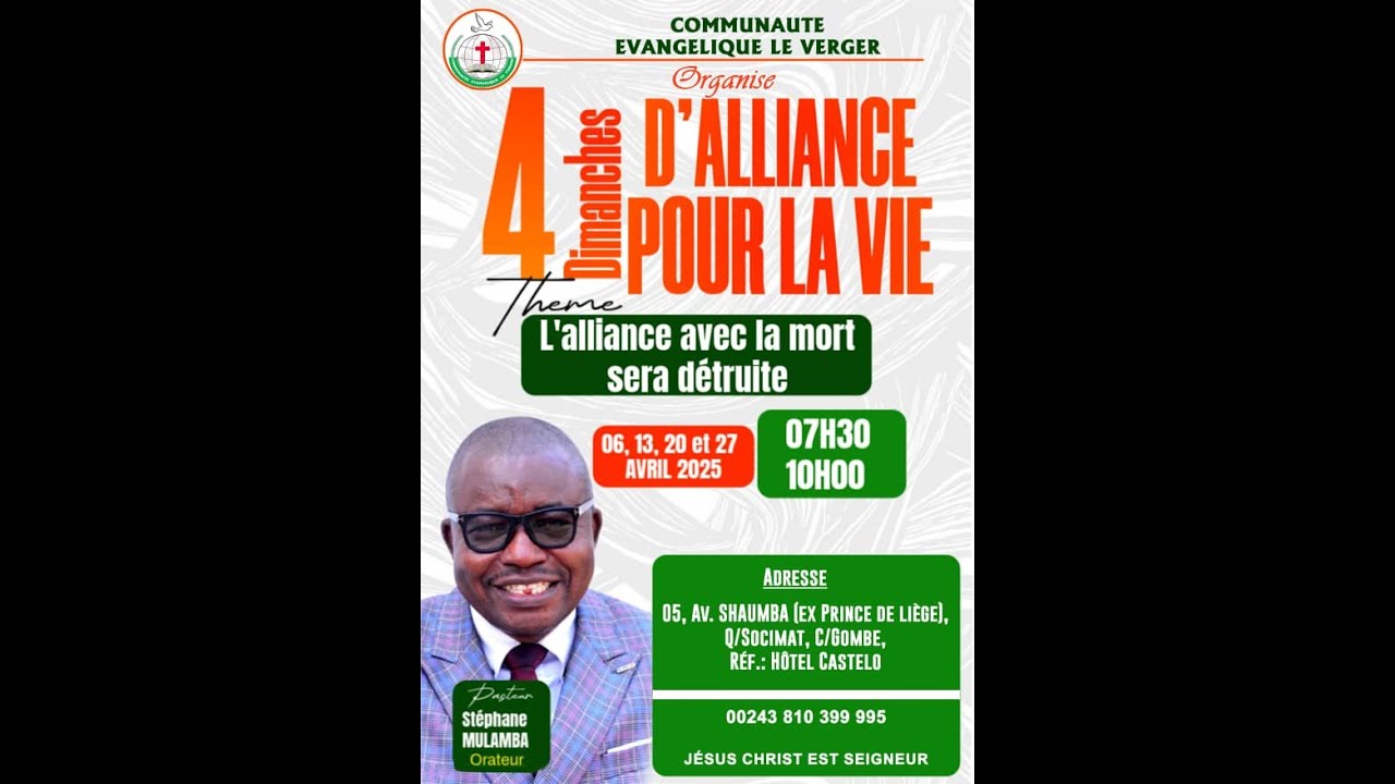 Diffusion en direct du VERGER TV RDC