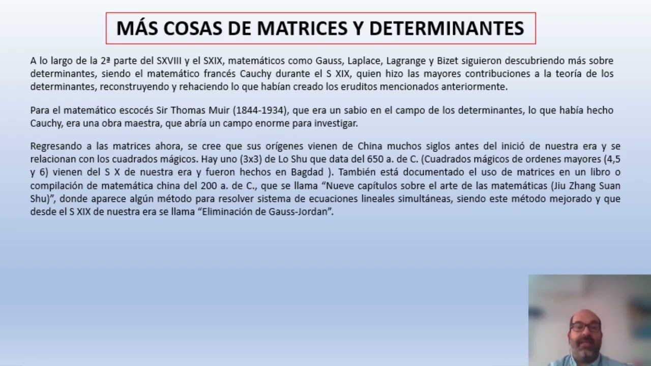 HISTORIA DE MATRICES Y DETERMINANTES. #historia #matemáticas #matrices #determinantes