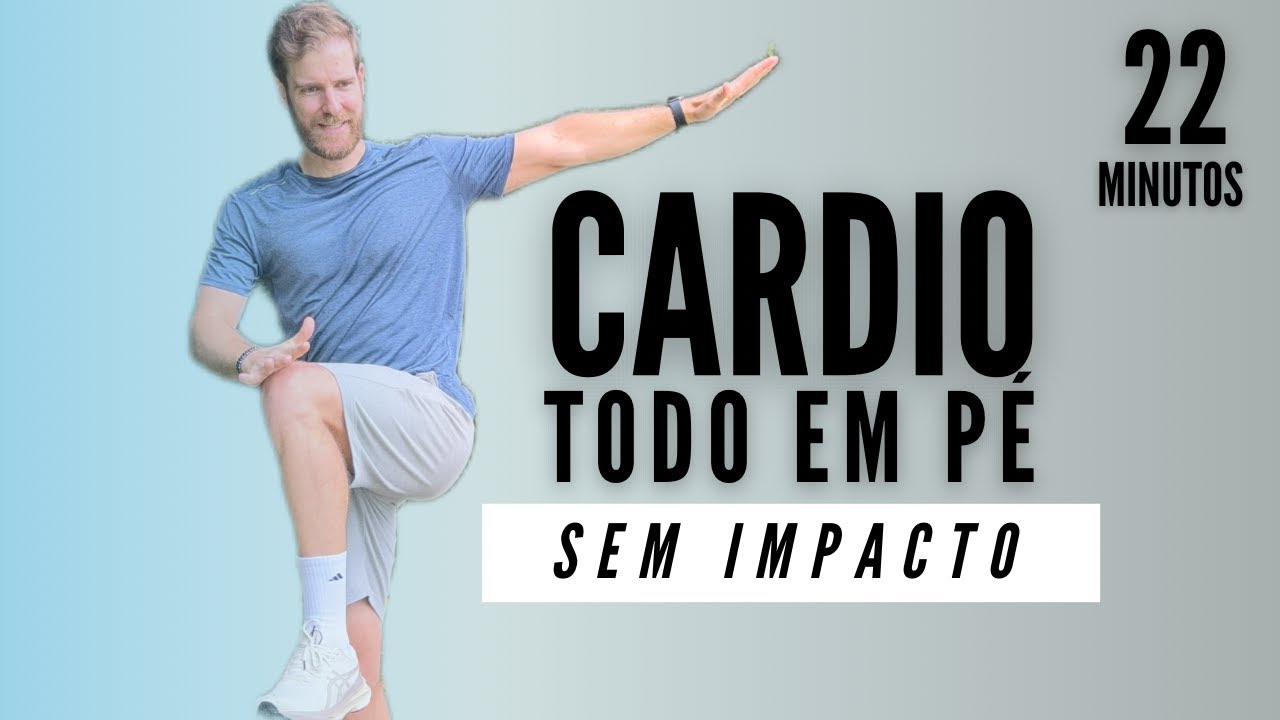 TREINO CARDIO SEM IMPACTO [TODO EM PÉ] PARA QUEIMAR GORDURA E PERDER BARRIGA EM CASA