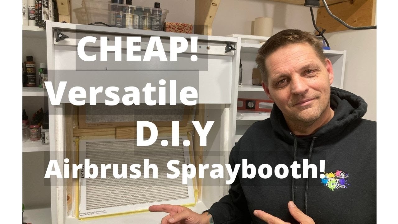 Easy CHEAP! VERSATILE airbrush spray booth!    Better, stronger and larger than hobby booths!
