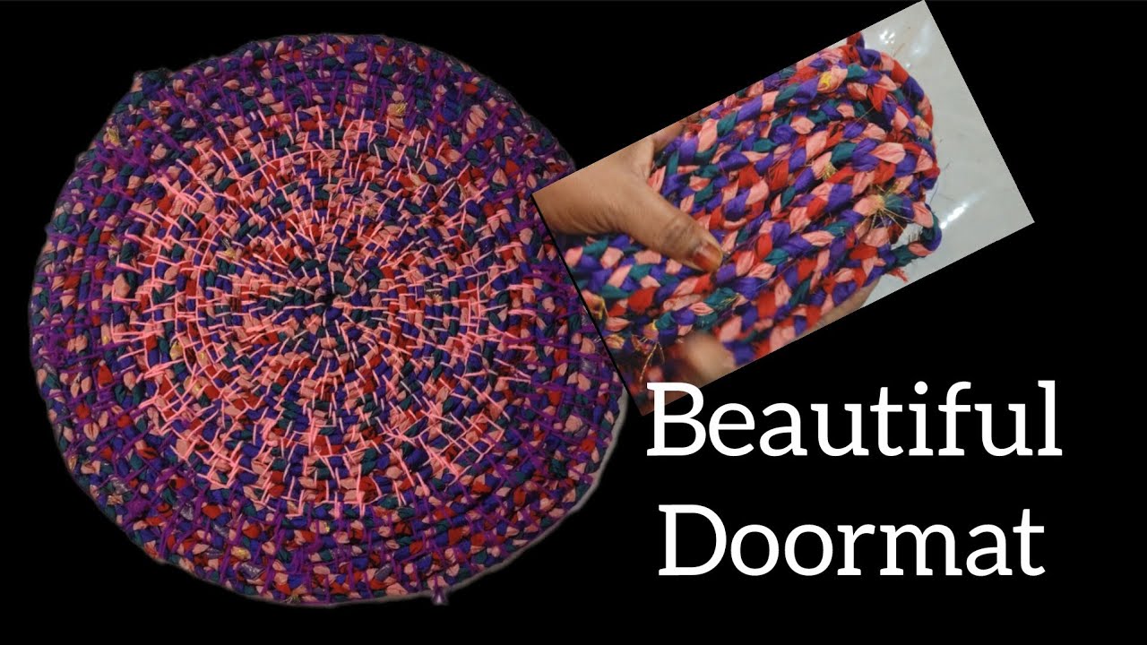 കളർഫുൾ +ബ്യൂട്ടിഫുൾ old clothes doormat#diy#craftyhome