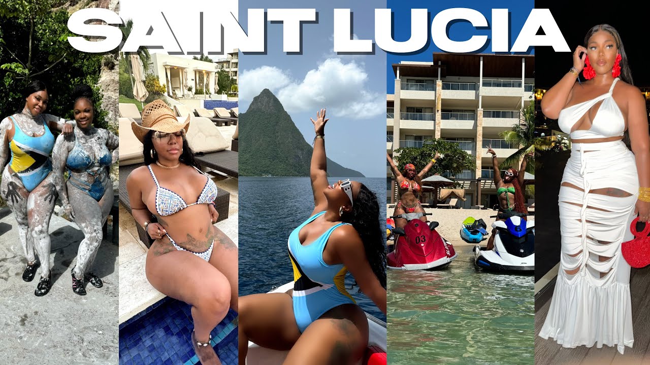 ST. LUCIA 🇱🇨 GIRLS TRIP | FOAM PARTY •WATERFALL •MUD BATH • PARTYING WITH LOCALS | Gina Jyneen VLOGS