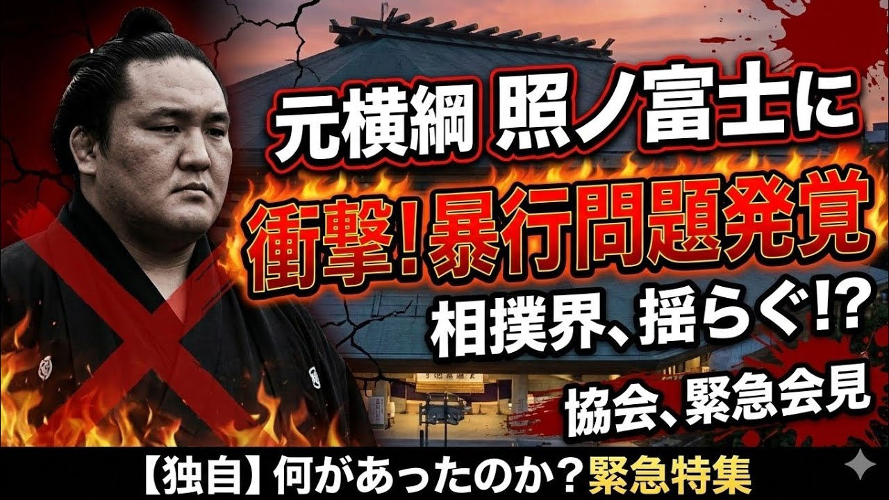 🚨 相撲界に衝撃！元横綱 照ノ富士の暴行問題が発覚