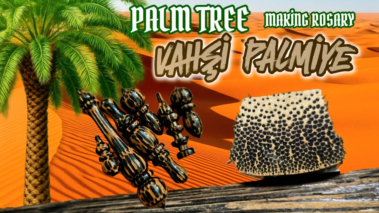 TESBİH YAPIMI | Rosary Making : 63 habbeli palmiye "Master crafted 63 bead tasbih made of palm wood"