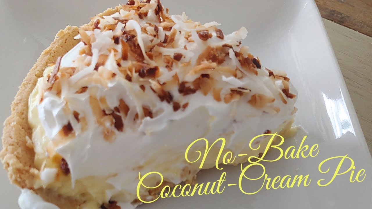 NO BAKE COCONUT CREAM PIE-ONLY 5 INGREDIENTS!