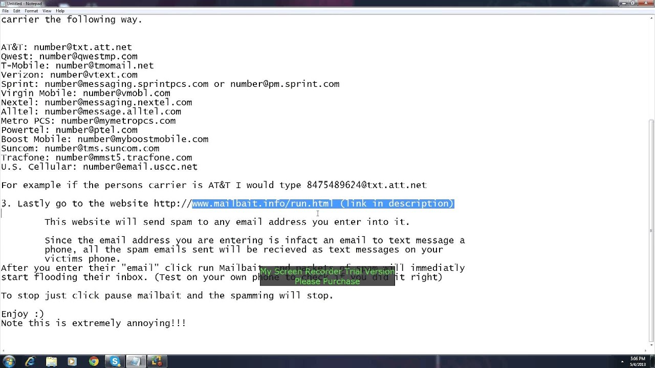 How To SMS Bomb Someones Phone *NO DOWNLOAD REQUIRED*