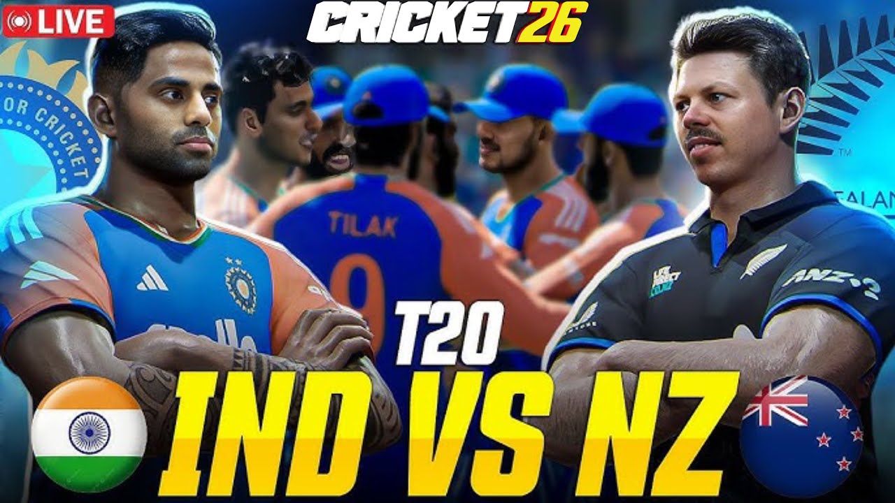 India 🇮🇳 Vs New Zealand 🇭🇲 T20 Live Match / Cricket 26 Live / Wwegamers