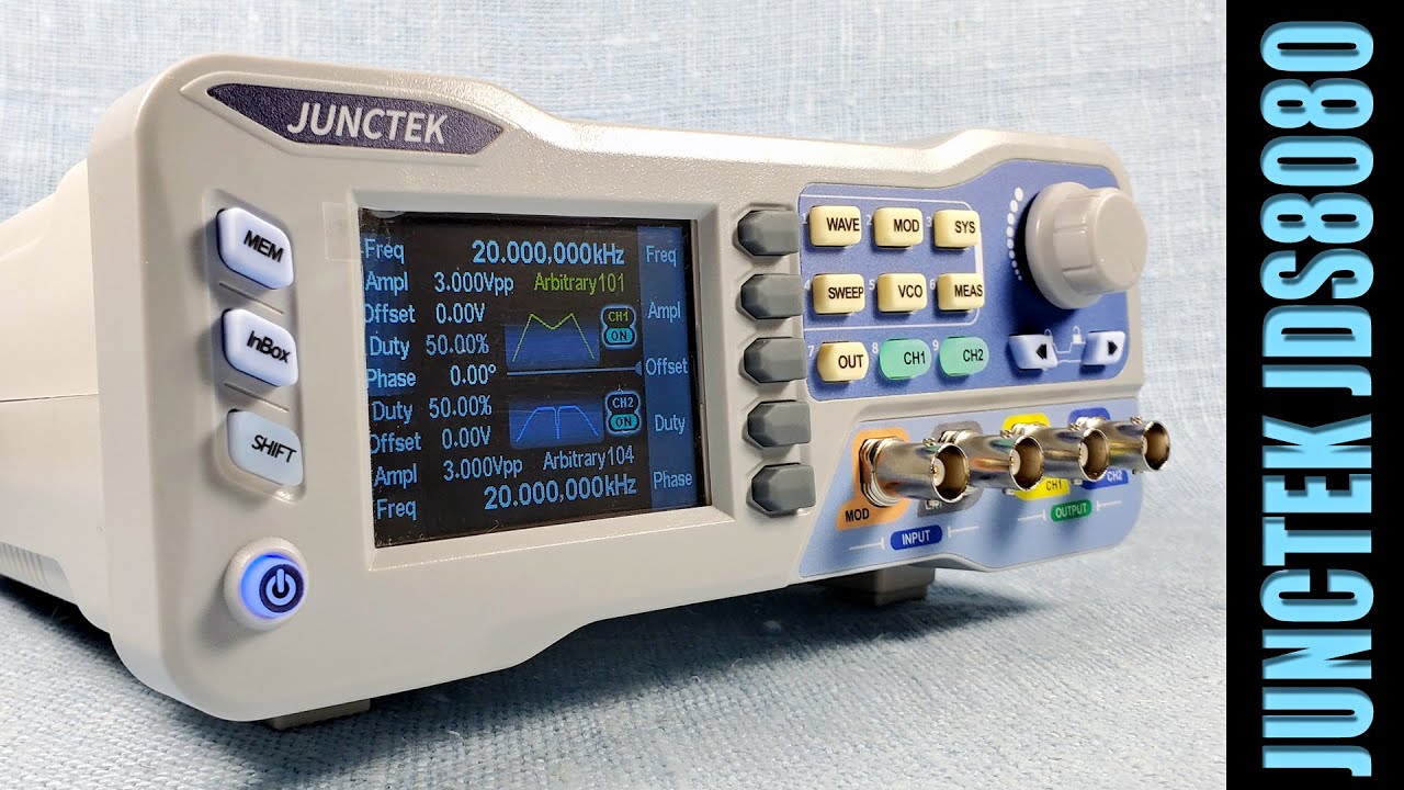 JUNCTEK JDS8080: двухканальный генератор сигналов на 80MHz с множеством функций