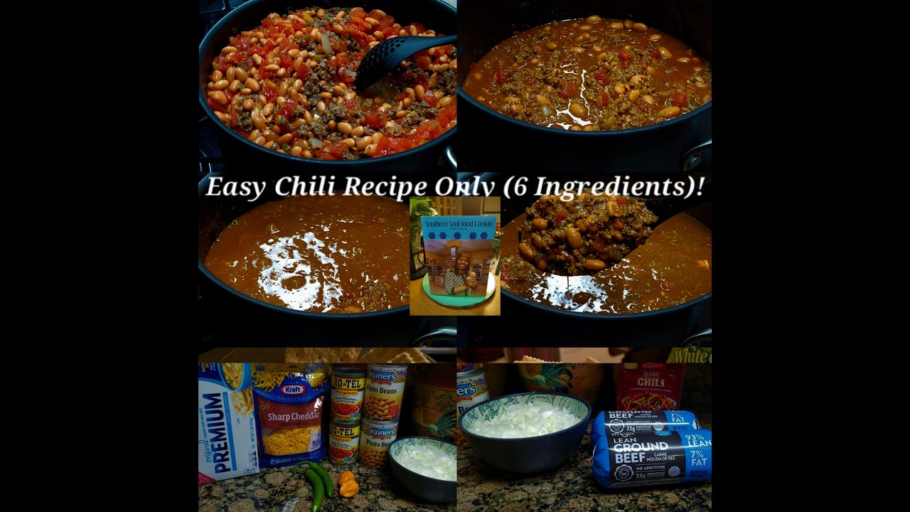 EASY TEXAS CHILI IS QUICK AND SIMPLE, YOU ONLY NEED 6 INGREDIENT COOK  BY 👩‍🍳 @deirdreclemons5524