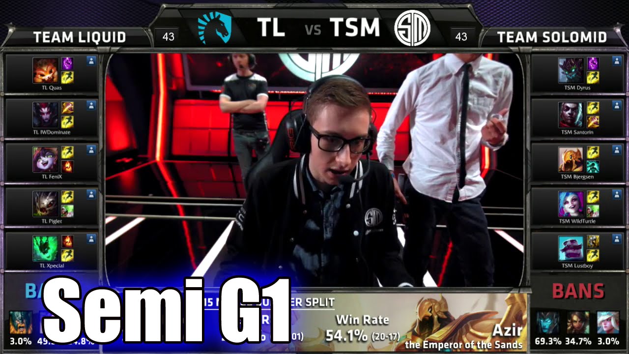 TSM vs Liquid | Game 1 Semi Finals S5 NA LCS Summer 2015 Playoffs | Team Solomid TSM vs TL G1