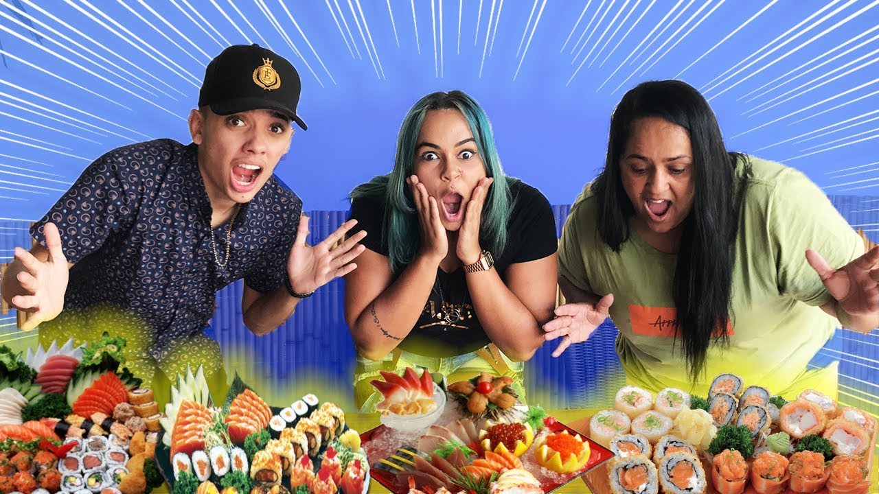O ULTIMO A PARAR DE COMER SUSHI COM A MINHA MÃE !!! - CAROL LOURES