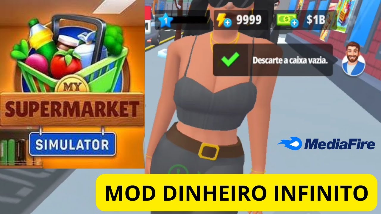 Supermarket Simulator Mobile Mod Dinheiro Infinito #supermarketsimulator