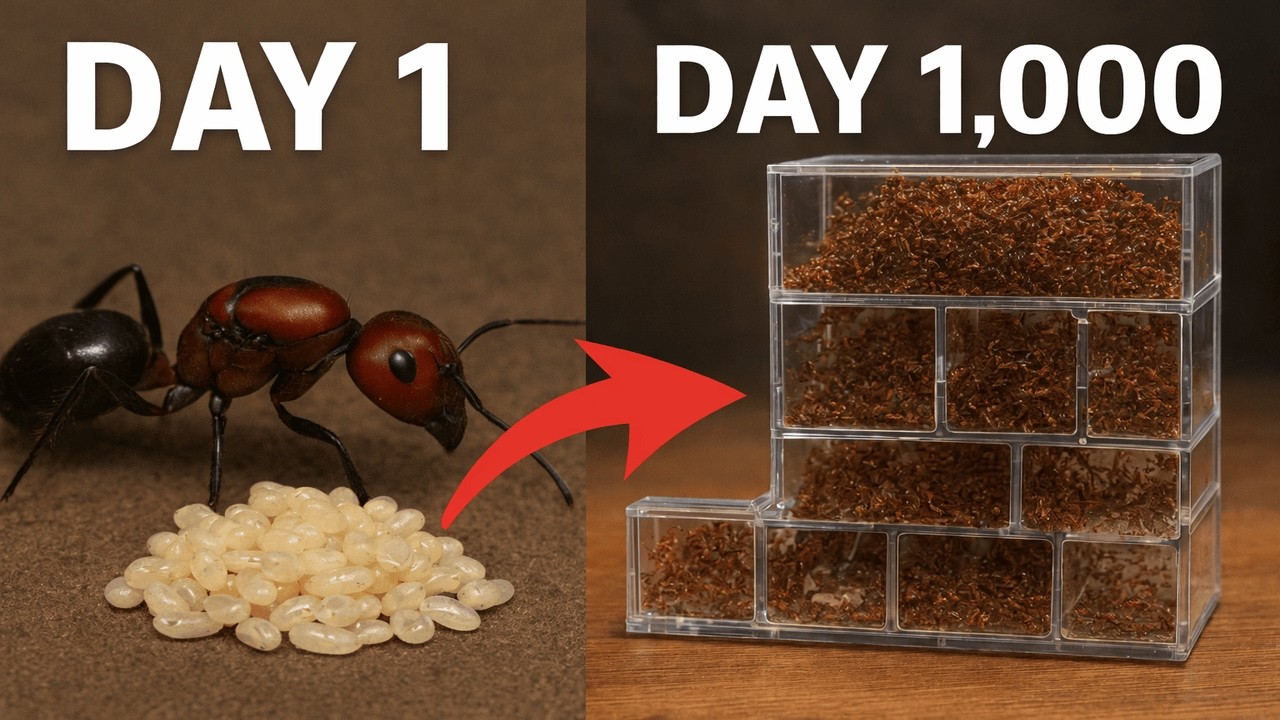 Simulating a CARPENTER Ant Colony For 1,000 Days! (Camponotus nicobarensis)