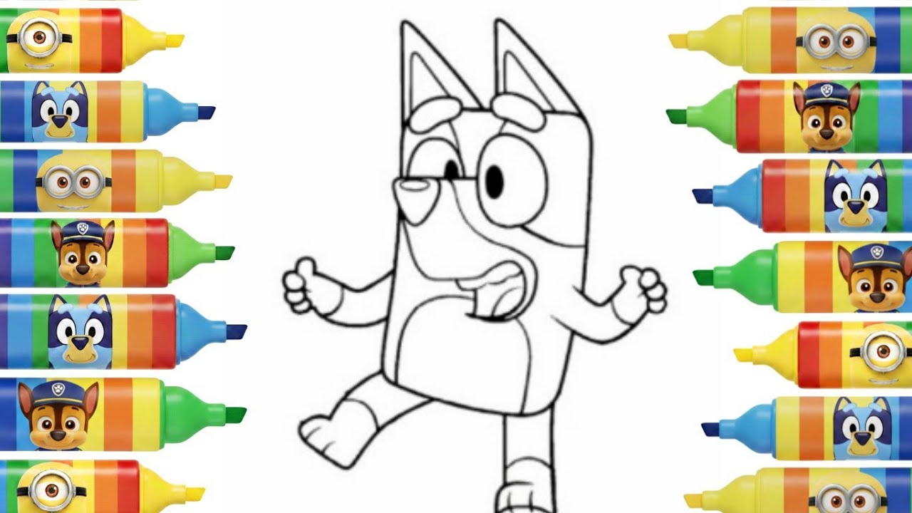 Bluey Drawing Easy | Step by Step Drawing for Kids