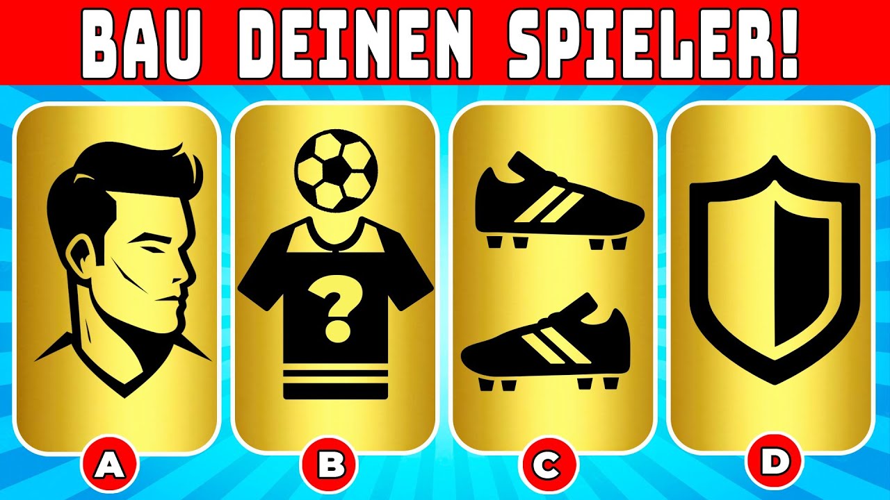 Baue deinen Fußballspieler und deine Karriere durch Geheimkarten!  Fußball-Quiz