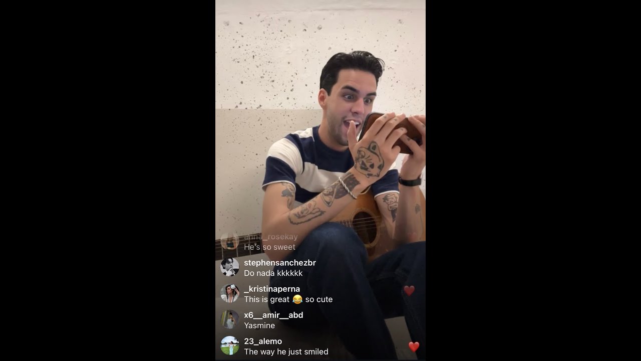 Stephen Sanchez IG live and being so friendly to a stranger