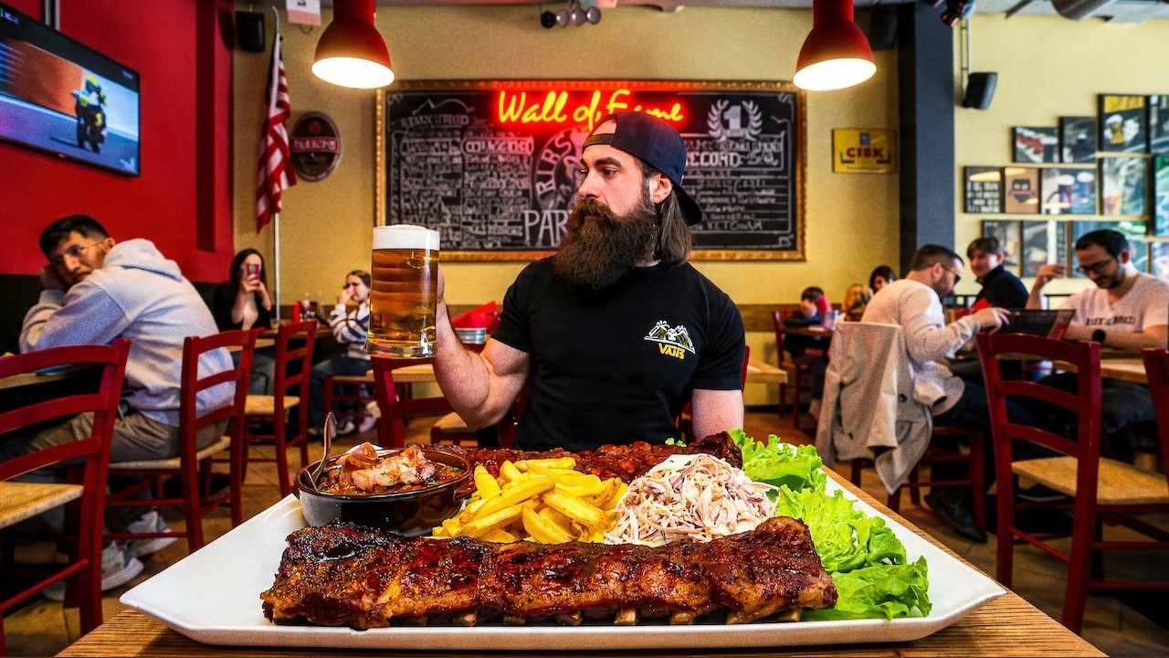 I WENT TO MILAN TO TRY BREAK A 10 YEAR RIB EATING RECORD! | BeardMeatsFood
