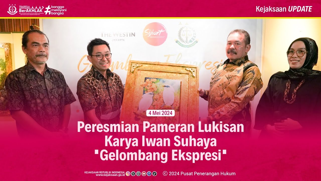 JAKSA AGUNG RI MENGHADIRI DAN MERESMIKAN PAMERAN LUKISAN 