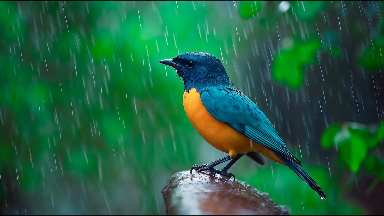 Calming Sound of Rain and Birds Chirping 4 ~ Restore Your Mind and Body, Relieve Anxiety and Stress