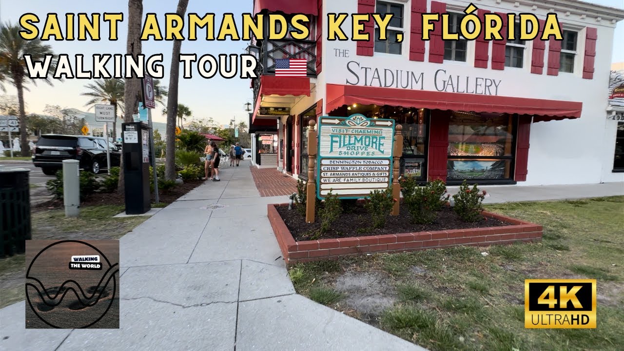 Saint Armands Key, Sarasota  (Fl&oacute;rida)  - Walking Tour [ 4K/60fps ] - Walking The World