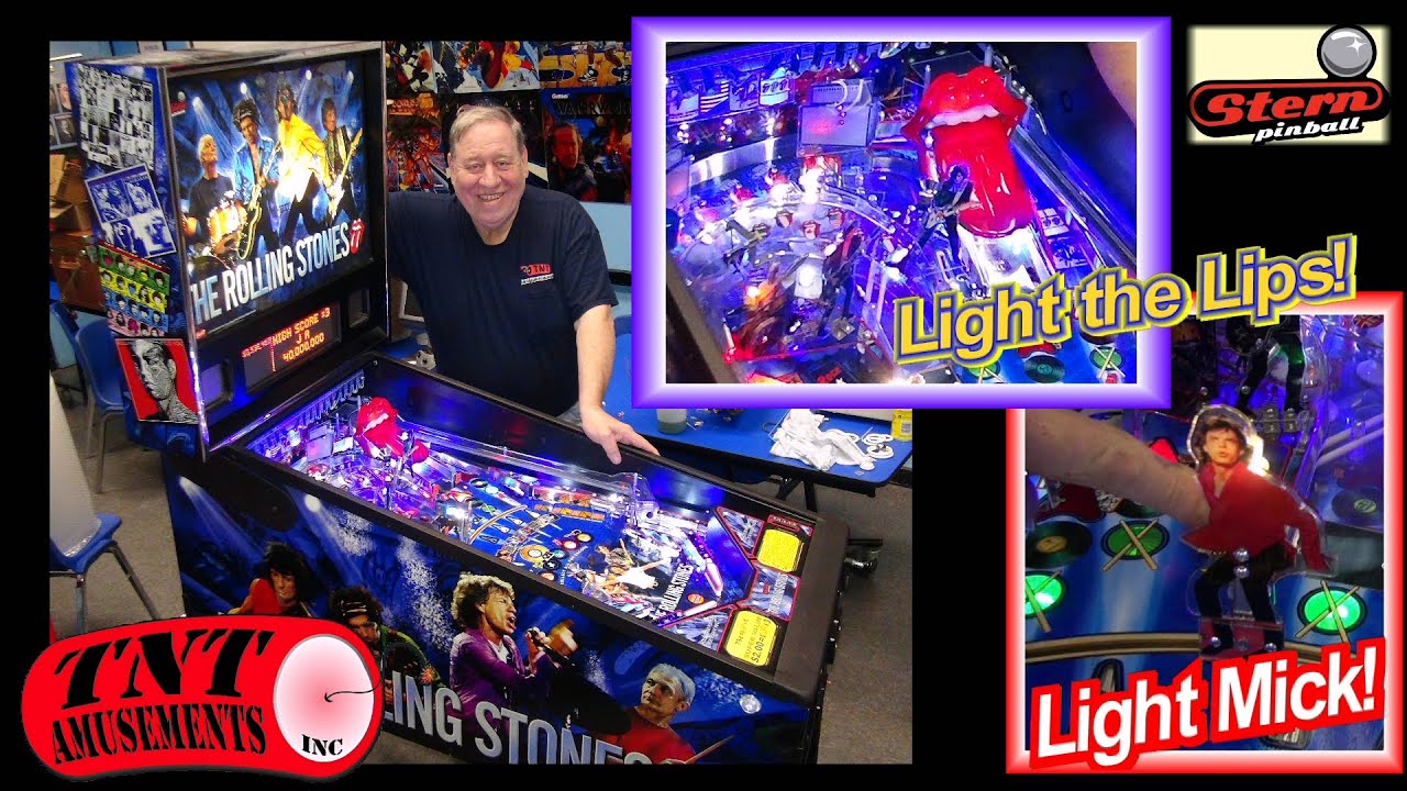 #1640 Stern THE ROLLING STONES 2010 Pinball Machine & 2 Neat mods YOU can do! - TNT Amusements