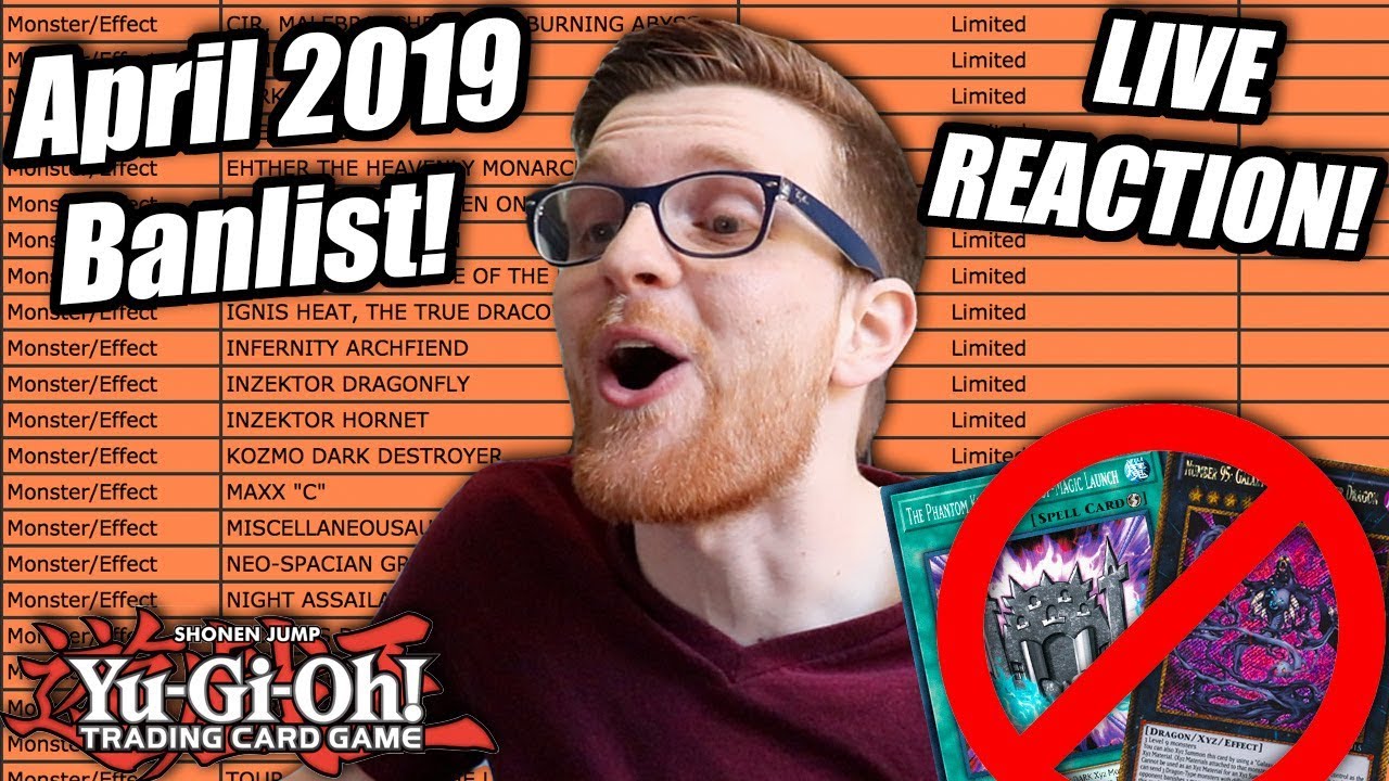 Yu-Gi-Oh! Official April 2019 TCG Banlist! LIVE REACTION!