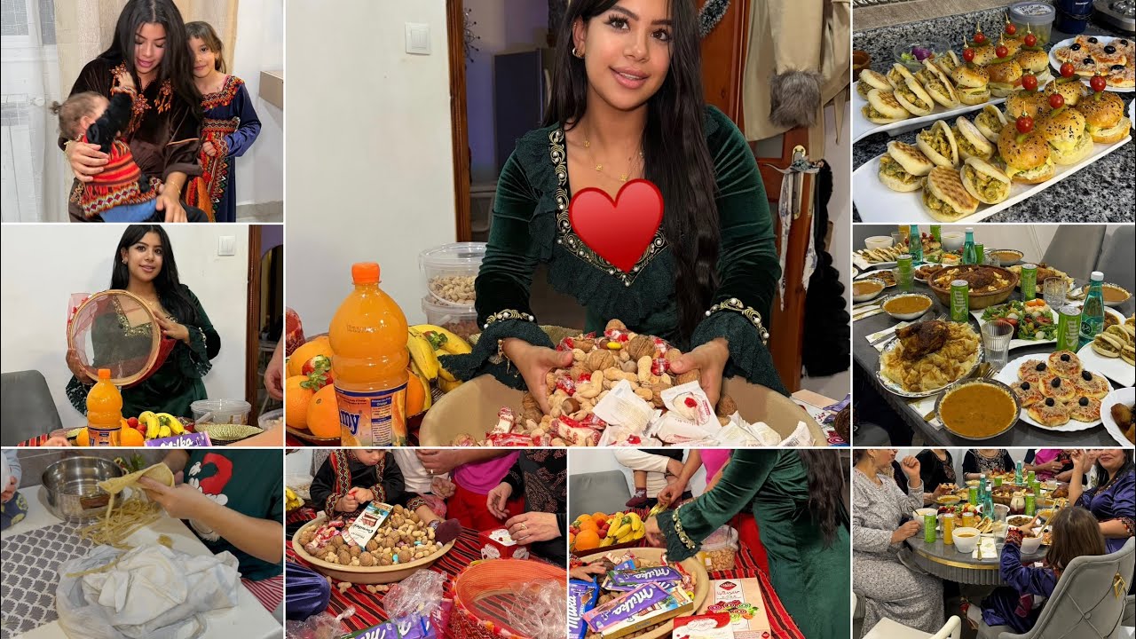 روتيني اليومي../ عشاء يناير😍 عرضت عزوجتي و اهل زوجي♥️ ملحات بعجينة وحدة ✅كل عام و حنا مجمولين 