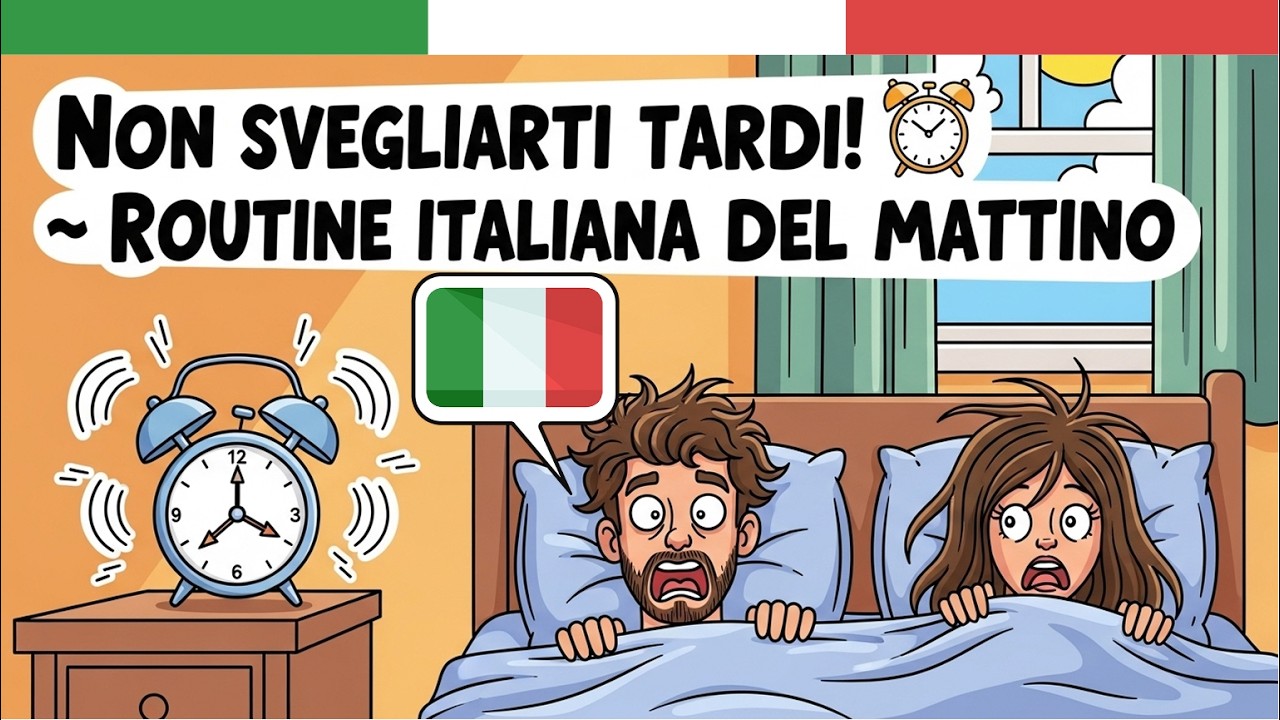 ☀️ Routine del Mattino in Italiano – Impara con un Dialogo Italiano Facile ⏰