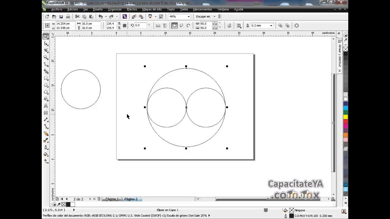 CorelDraw - Dibujando el Yin y el Yang