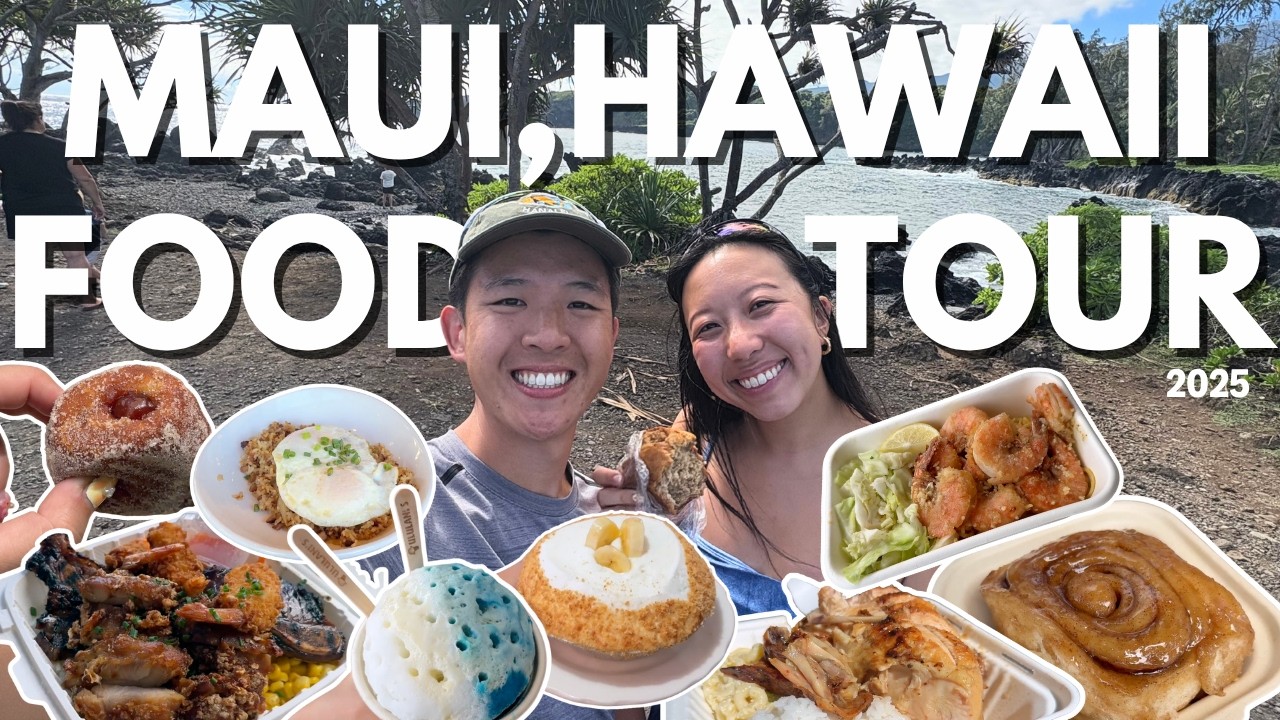 Maui, Hawaii FOOD TOUR 🌺 17 SPOTS: best shave ice, pies, cinnamon rolls, steak, fish, lunch plates