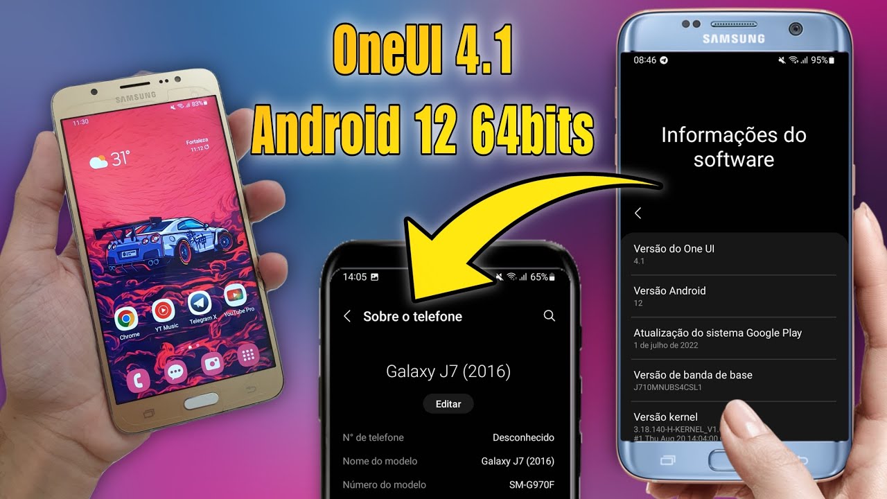 • Review + Download 📲 OneUI 4.1 para o J7 Metal ‼️🔥 Android 12 64bits! 🤯