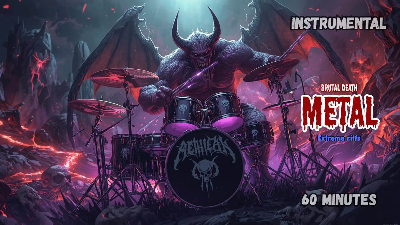 1 HOUR OF BRUTAL DEATH METAL INSTRUMENTAL | EXTREME HARD LISTENING MUSIC FOR METALHEADS