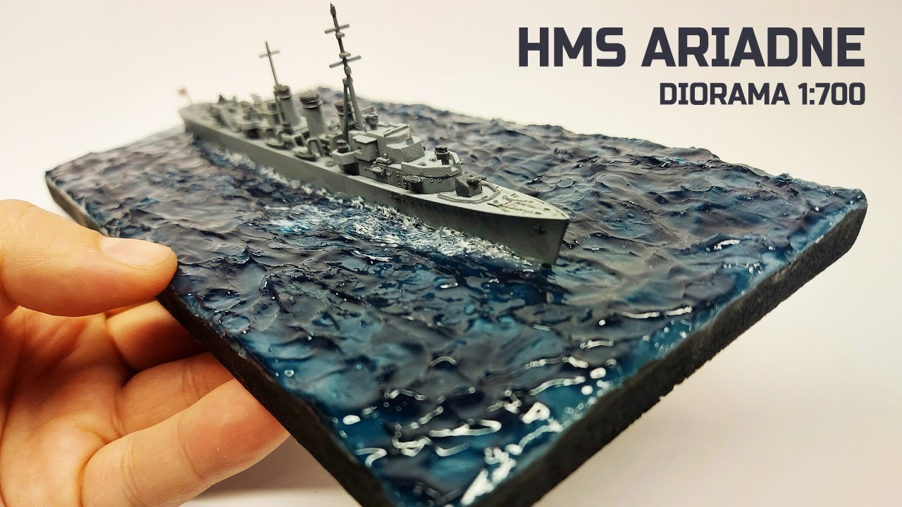Морская диорама с кораблем HMS Ariadne от Revell