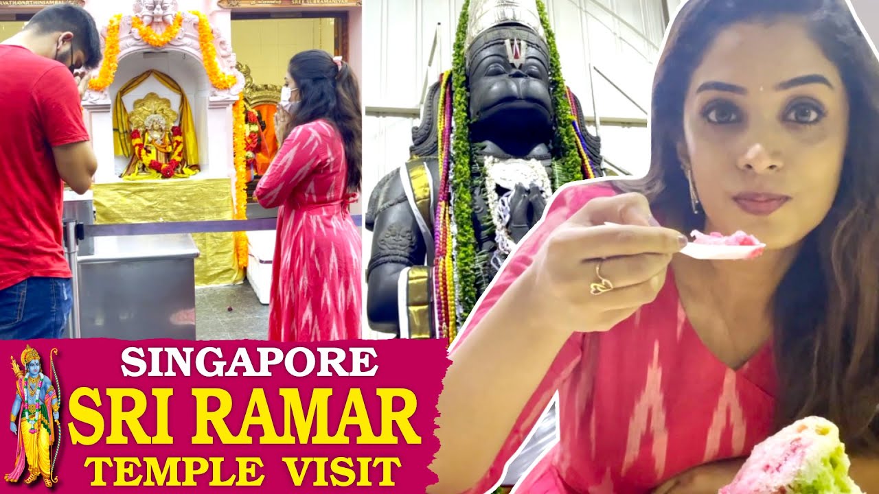 Sri Ramar Temple Visit | Changi | Ice Kacang 🧊😍 | Diya & Karthik | Diya Menon