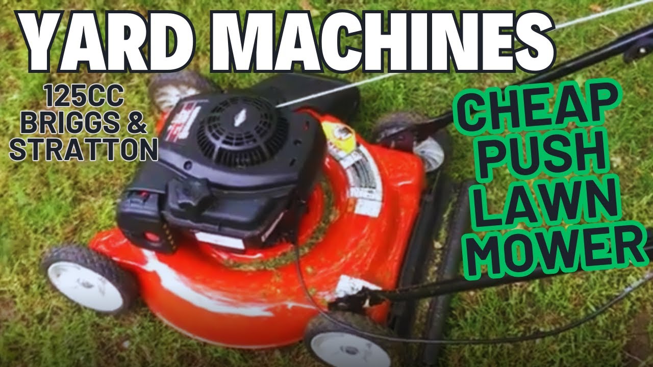 Yard Machines 125cc 20 Inch Push Mower | Budget Push Lawn Mower from Amazon