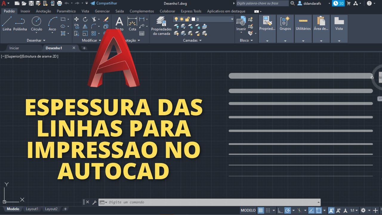 Espessura das Linhas na Impressão do AutoCAD
