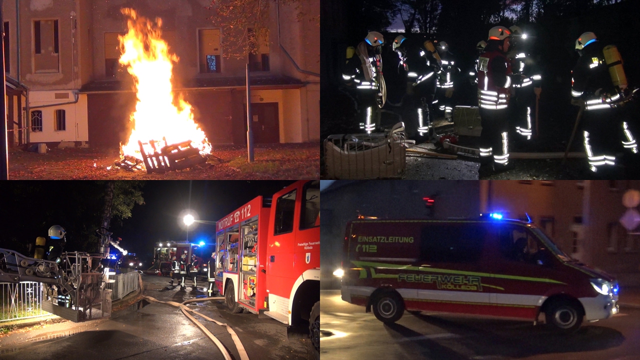 [BRAND IM EHEM. KRANKENHAUS]  Großübung in Kölleda