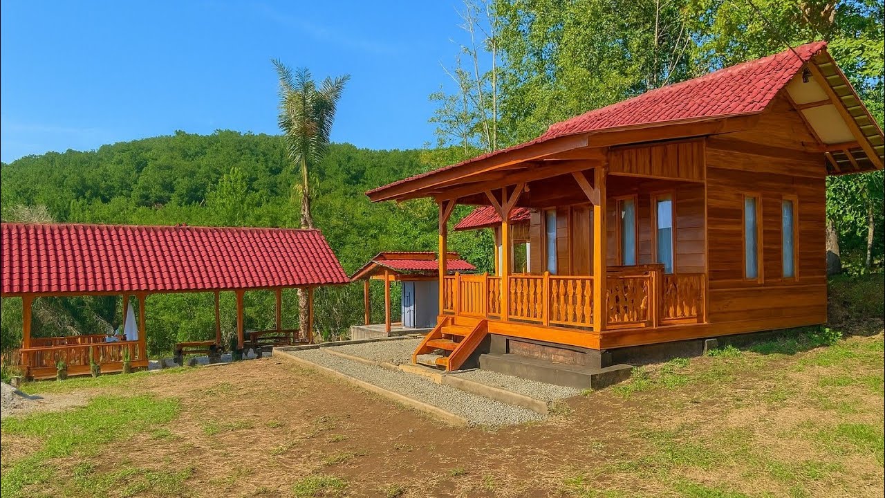 Sejuk Banget‼️Rumah Villa Kayu Anti Galau Di Tengah Perkebunan