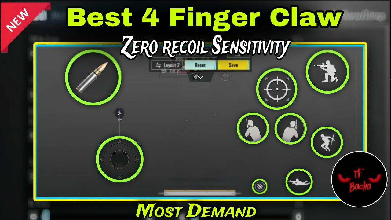 Best 4 Finger Control Code Sensitivity | New Update 4.0  Zero Recoil sensitivity Settings | tfbacha 