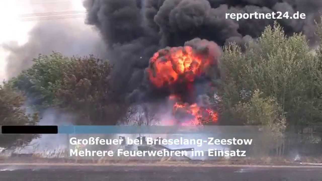 Gro&szlig;brand in Brieselang-Zeestow - Feuerinferno im Havelland