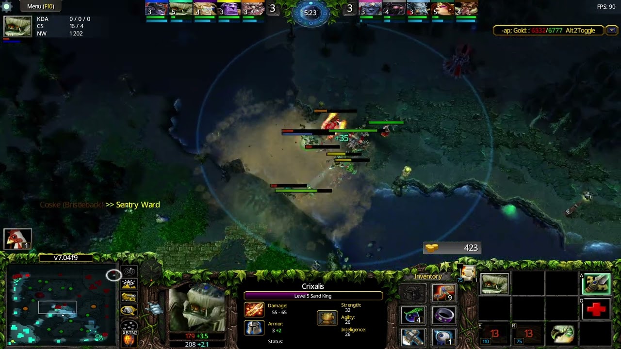 Real DotA 7.04f9 - Sand King (e6aka228) vs Bristleback (coske). Legendary e6aka228! #eurobattle.net