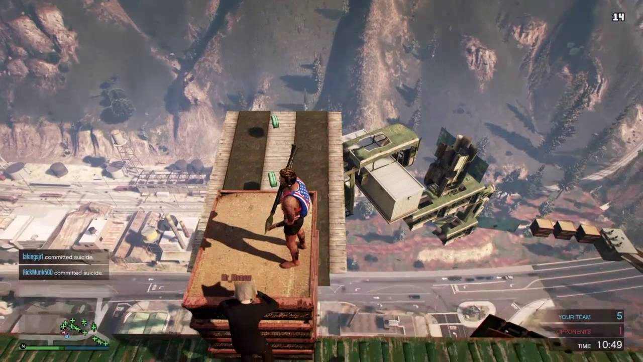 (Gta 5 online) - FALLING PARKOUR!!!