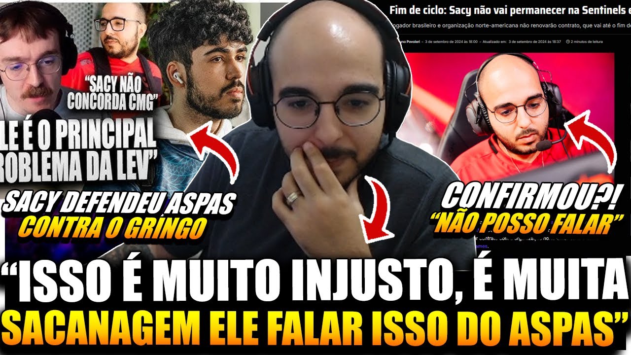 SACY REAGIU a NOTÍCIA DE SUA SAÍDA e CRITICOU ANALISTA GRINGO APÓS ELE DETONAR ASPAS