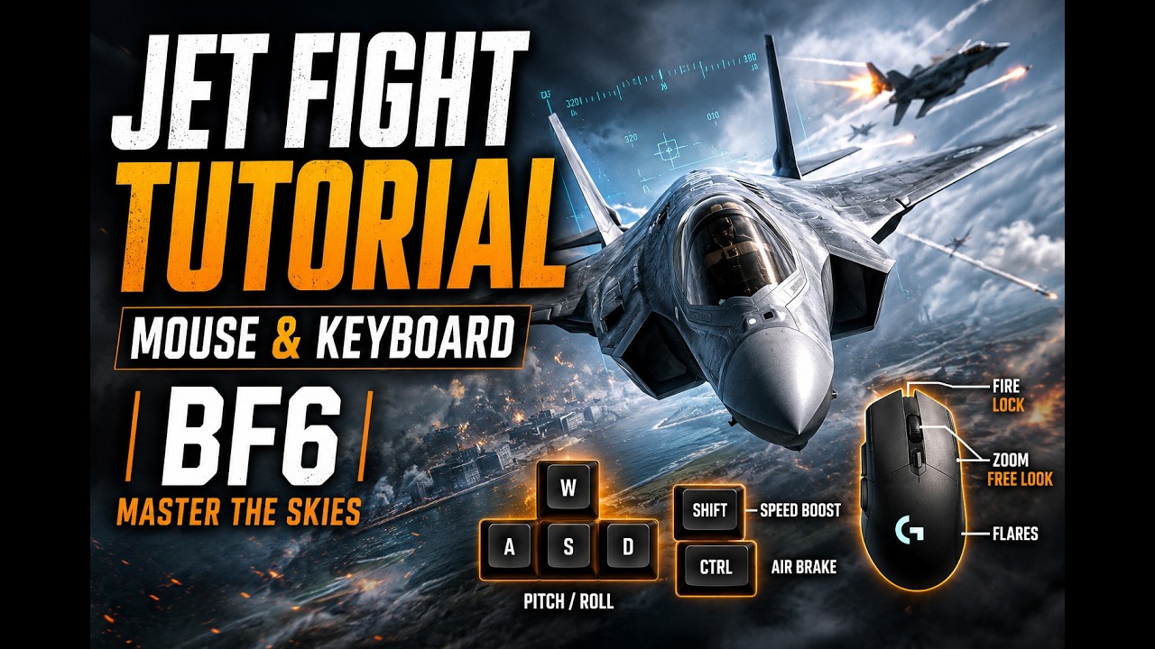 BF6 Jet Tutorial &ndash; How to Fly & Dominate Jets (Mouse & Keyboard Guide) v tapping