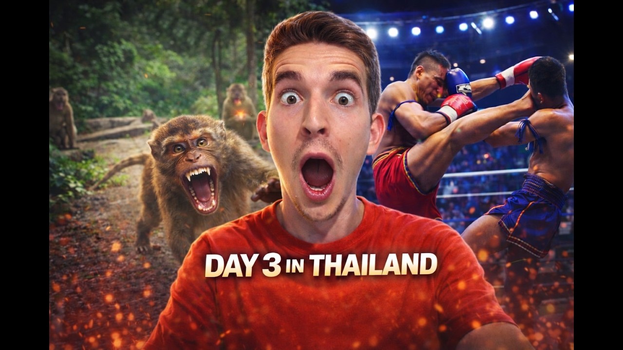 Day 3 in Phuket, Thailand 🇹🇭 | I Got CHASED by Monkeys... Then Muay Thai
