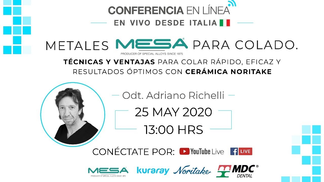 Conferencia en línea- Metales MESA® para colado