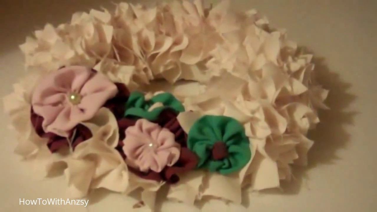 How To Make Fabric Flowers Textile Craft Idea-video tutorial