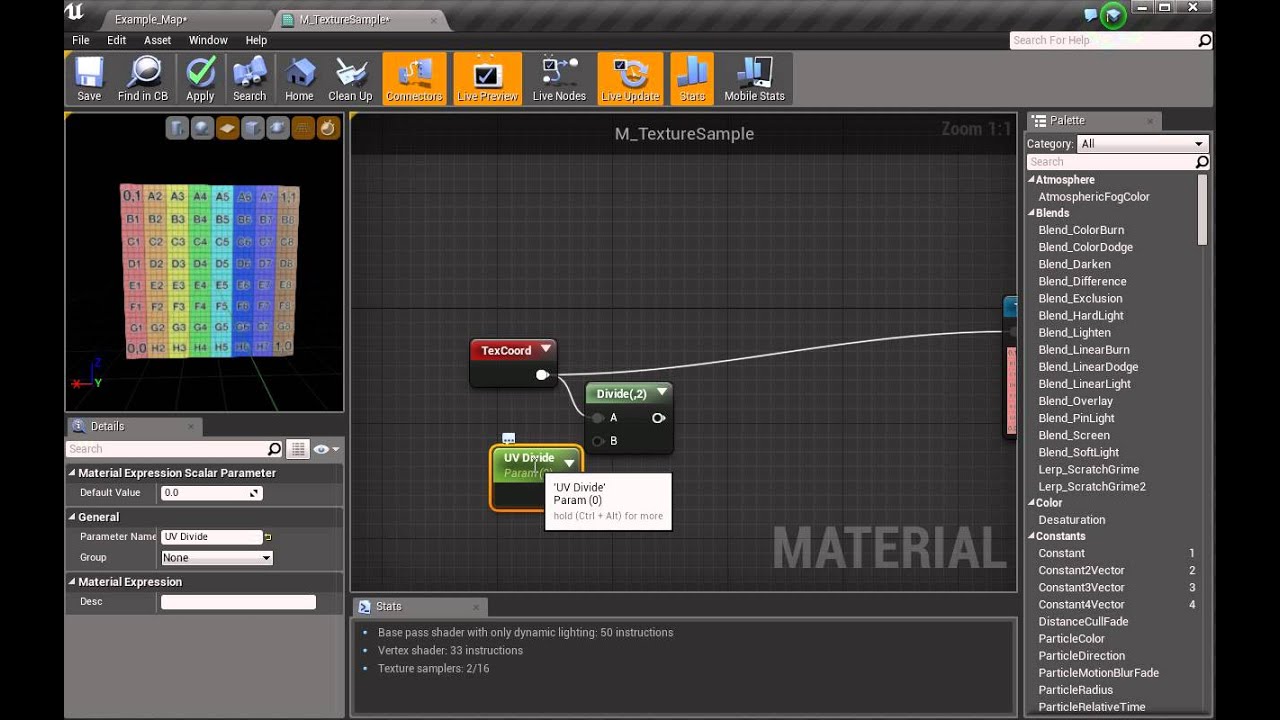 UE4 Controlling Texture UV  Space