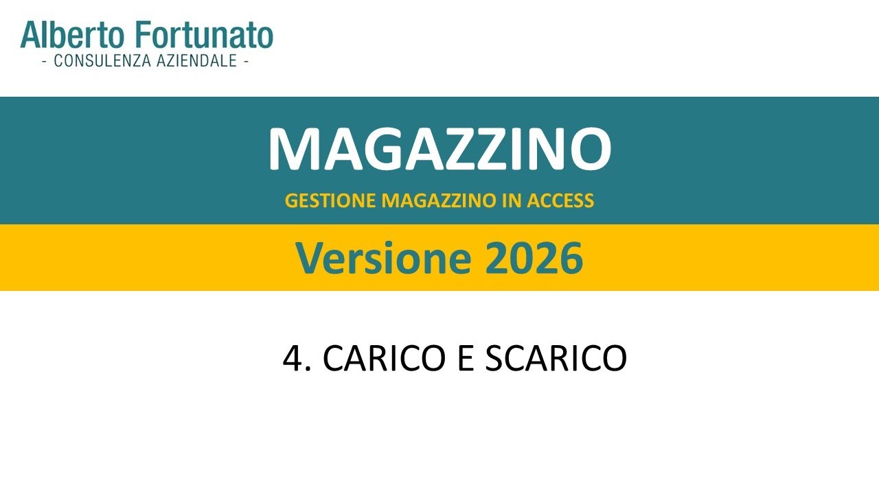 Registrare Carico e Scarico Merce Veloce (Tutorial Magazzino 2026 - Lez. 4)